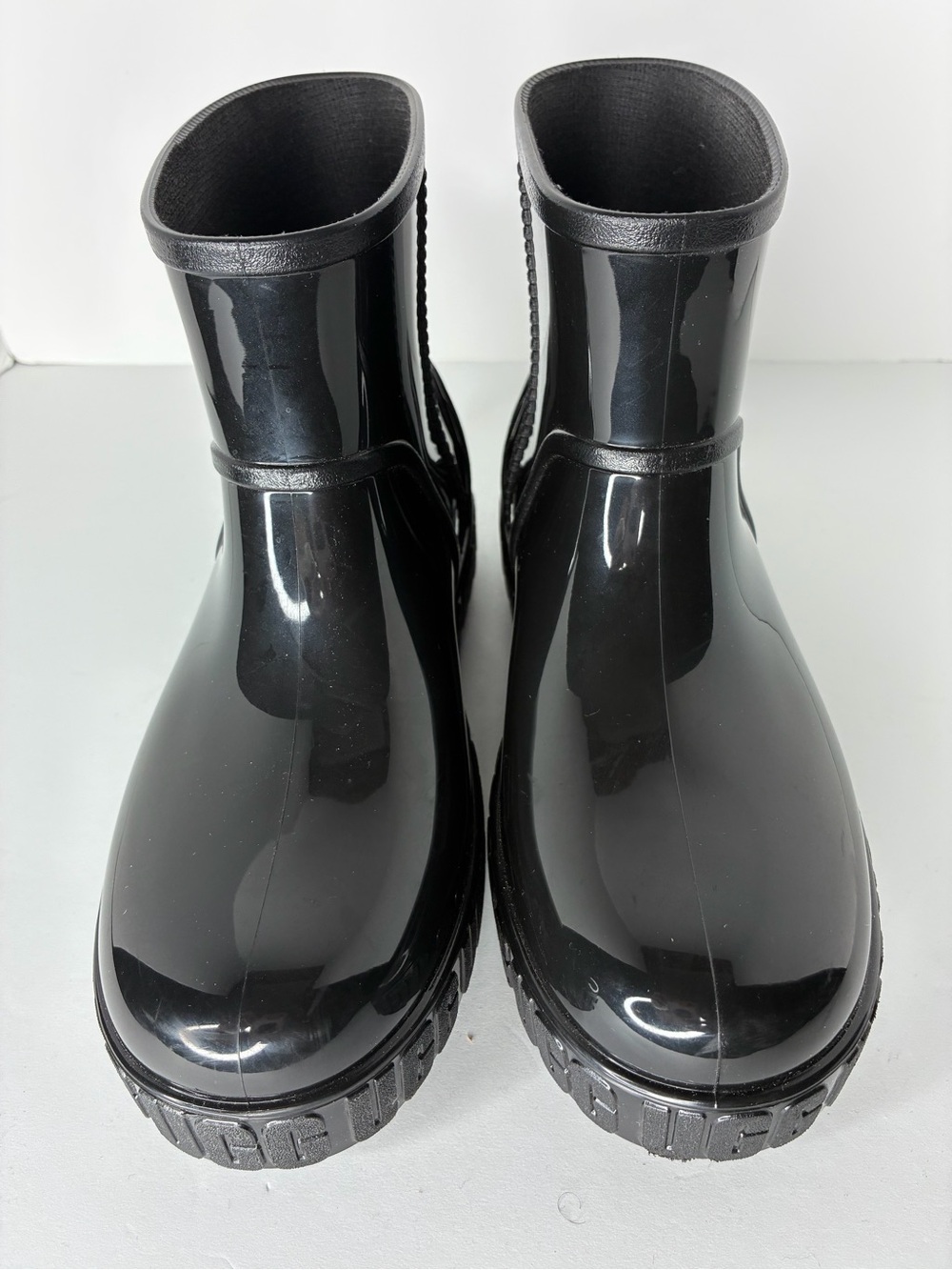 UGG Glossy Black Ankle Rain Boot - Picture 3 of 4